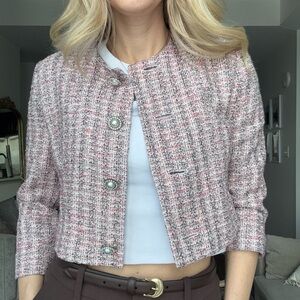 St.John cropped tweeted jacket